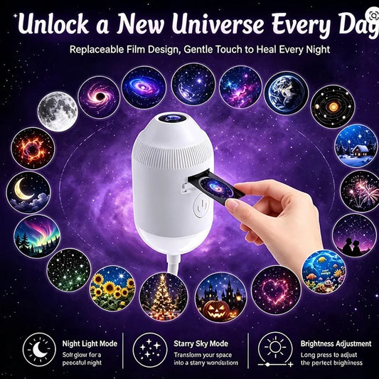 2-in-1 Galaxy Projector & Night Light