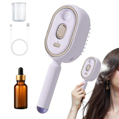 Steam Brush | Rechargeable Detangling Tool with Oil
