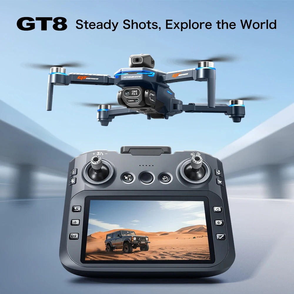 Foldable GPS Drone with HD Camera, Large Screen Remote & Obstacle Avoidance