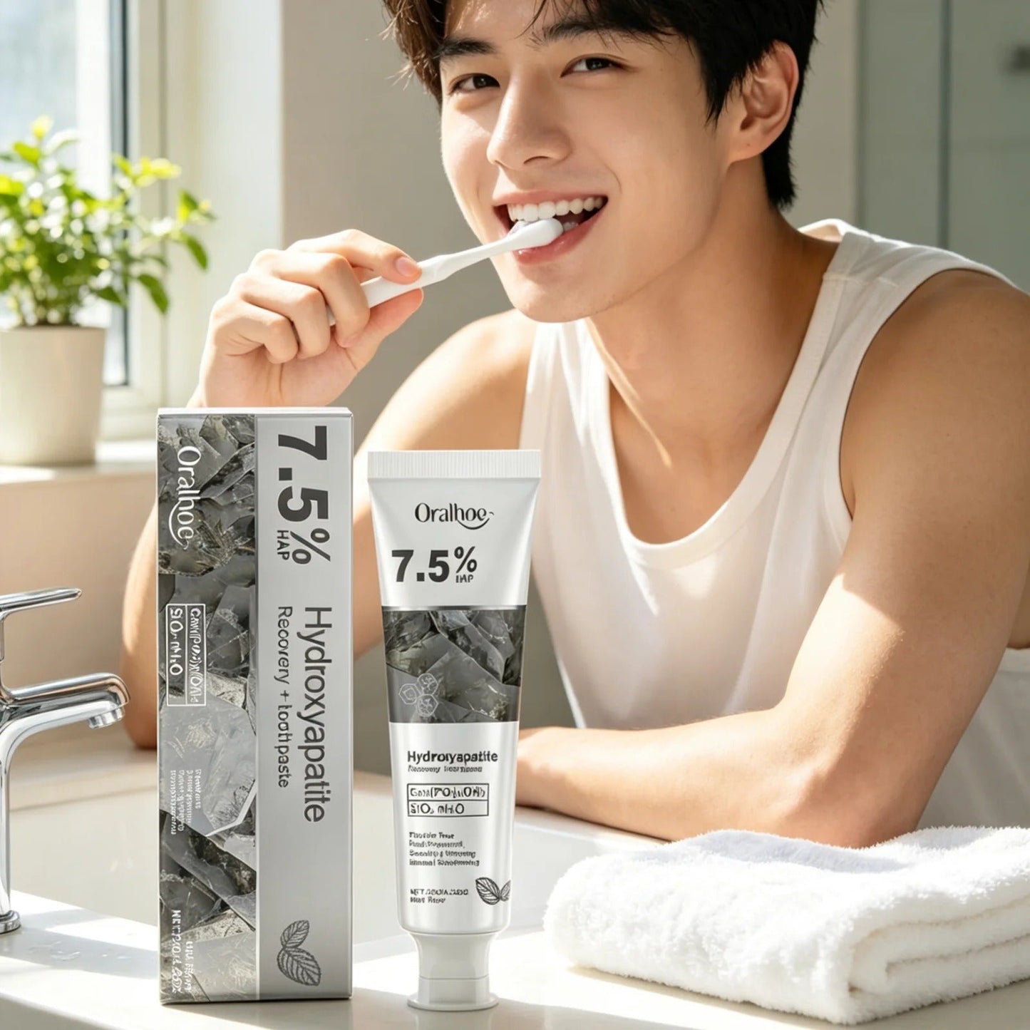7.5% Nano Hydroxyapatite Fluoride Toothpaste for Teeth Whitening
