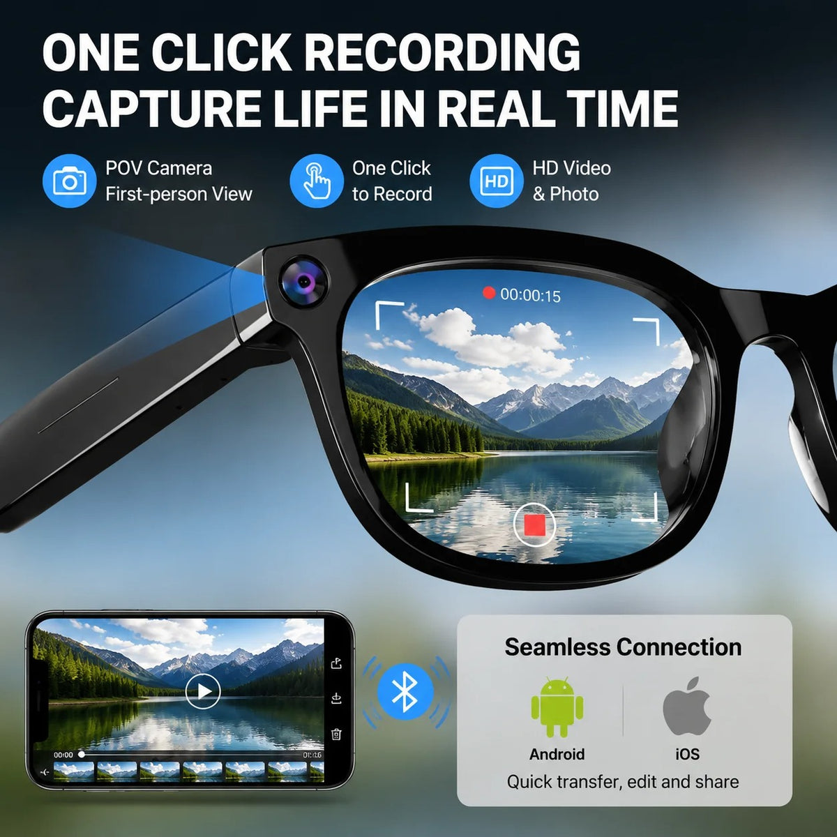 Smart Wireless Bluetooth Glasses