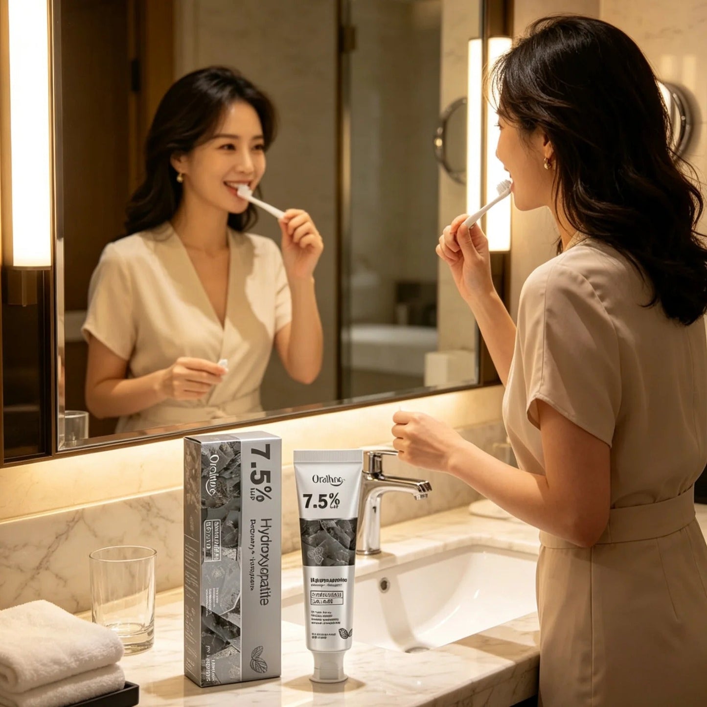 7.5% Nano Hydroxyapatite Fluoride Toothpaste for Teeth Whitening