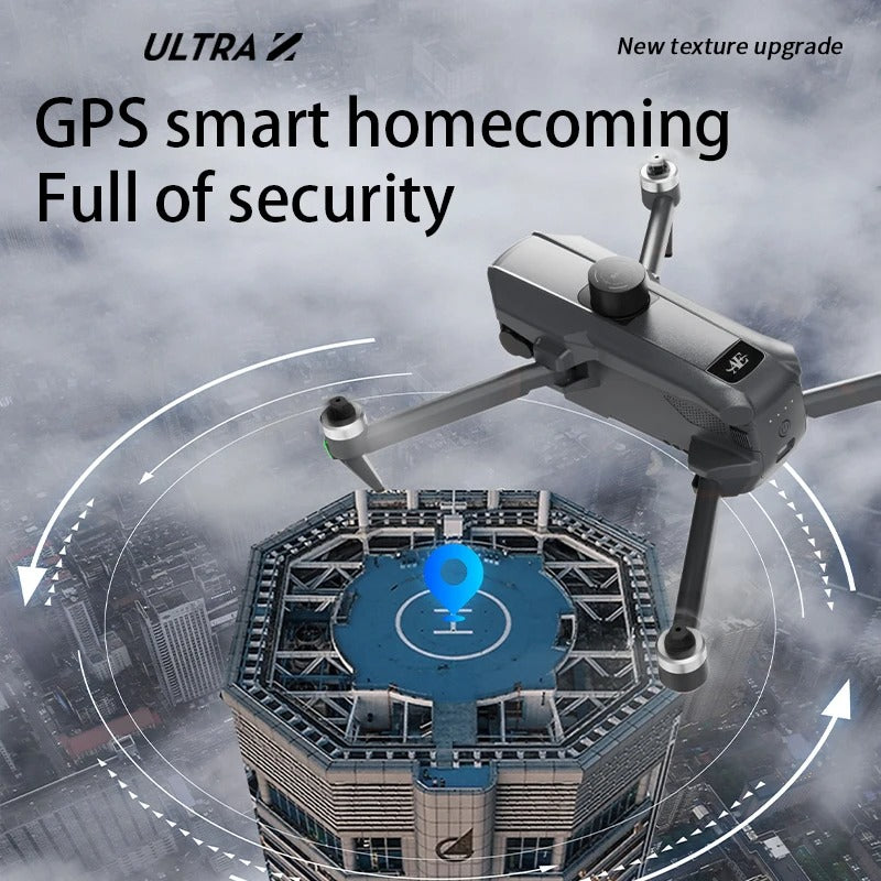 Foldable GPS Drone with HD Camera, Large Screen Remote & Obstacle Avoidance
