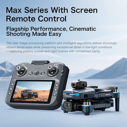 Foldable GPS Drone with HD Camera, Large Screen Remote & Obstacle Avoidance