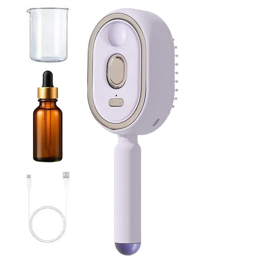 Steam Brush | Rechargeable Detangling Tool with Oil