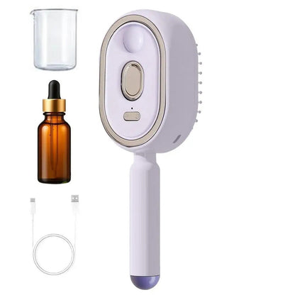 Steam Brush | Rechargeable Detangling Tool with Oil